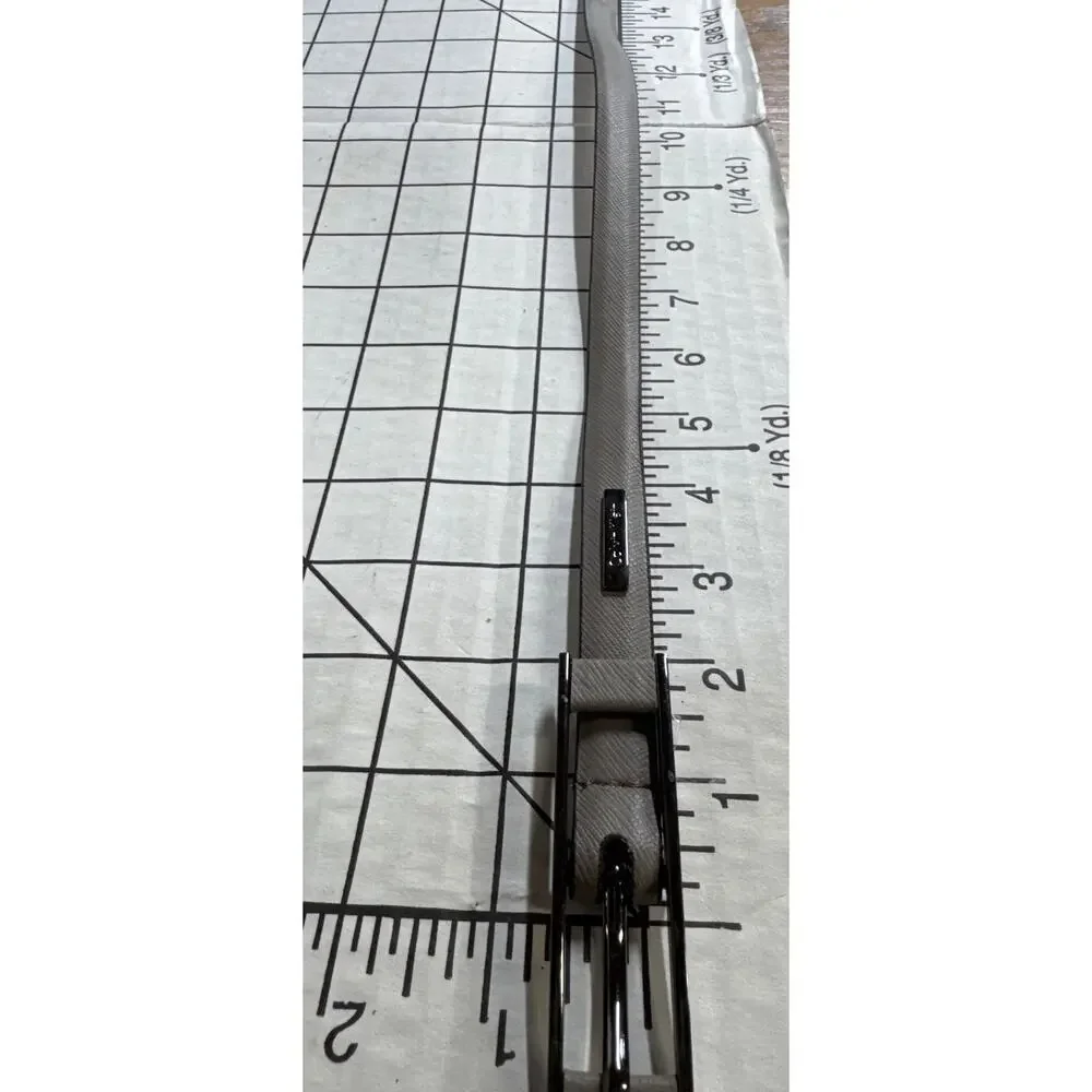 Calvin Klein Grey Leather Silver Logo Hardware 1/2